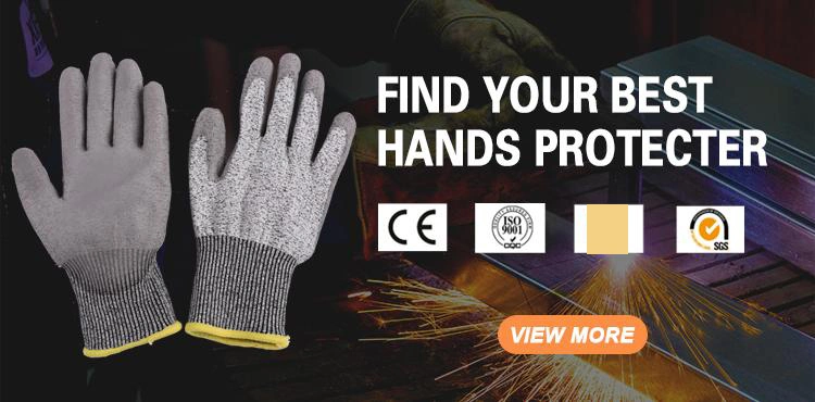 Dotted Plastic Polyester PVC Anti-Static ESD Anti-Slip Gloves