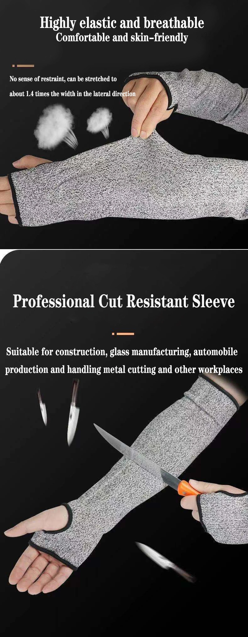 Grade 5 Cut-Resistant Sleeve Wear-Resistant Arm Protector