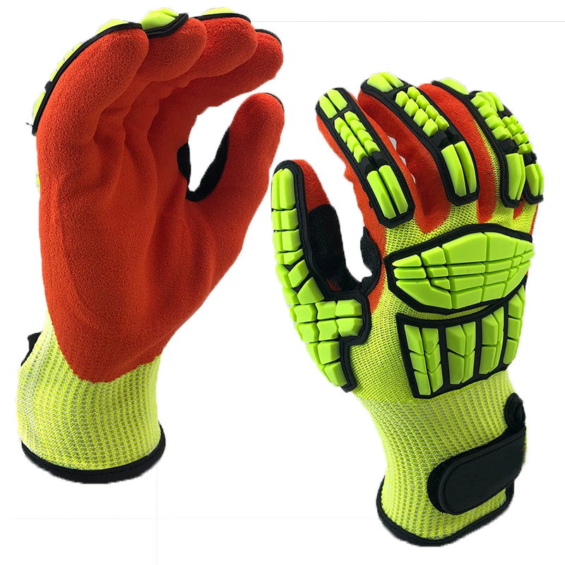 TPR Protection Anti Cut Level 5 Safety Gloves Anti Vibration Heavy Duty Work Impact Gloves