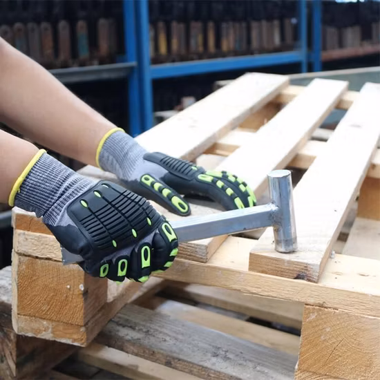 13 Gauge Nahtlose Schnittschutz-Arbeitshandschuhe. Anti-Schlag-Sicherheits-Arbeitshandschuhe
