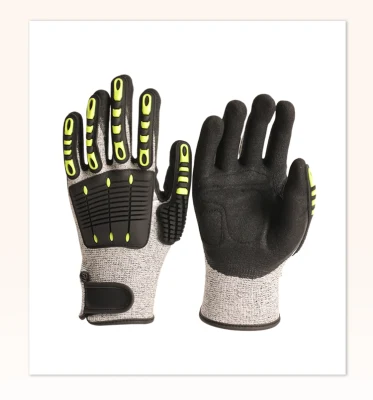 Factoryshop 10 % Rabatt A5 Hppe Schnittfester Aufprallschutz TPR Arbeitssicherheit Anti-Rutsch/Vibration Nitril Sandy Palm beschichtete Touchscreen-Handschuhe